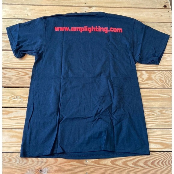 NEW Port and Company Amp Lighting T Shirt Large Men’s Black Short Sleeve - Picture 2 of 7